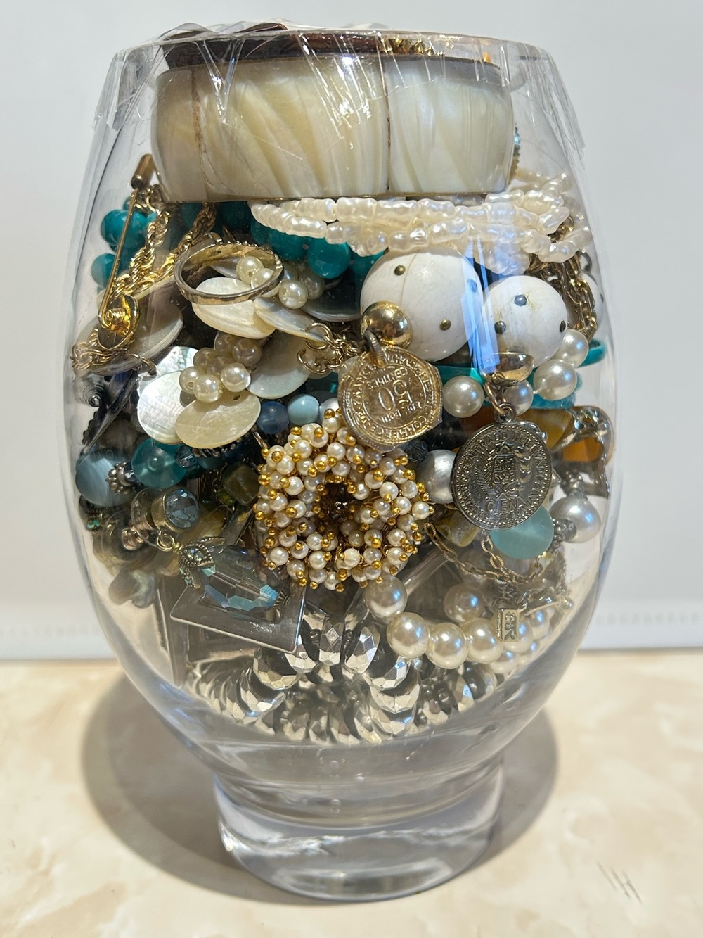 Mystery Jewelry Jar Vintage Medium Size
